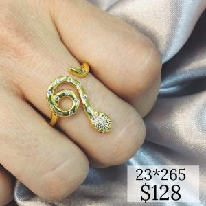 ANILLO VIVORA DONA CON CABEZA CZ