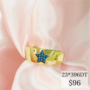 ANILLO  MEDIA  CA?A ESTRELLA  INCRUSTADA