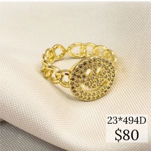 ANILLO CARA FELIZ ANILLETA CADENA PLANCHADA