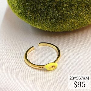 ANILLO FINO BOCA COLOR AMARILLO