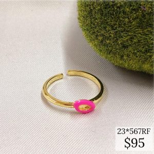 ANILLO FINO BOCA COLOR ROSA FUERTE