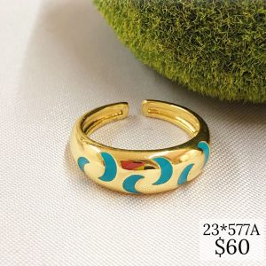 ANILLO BANDA LUNAS COLOR AZUL