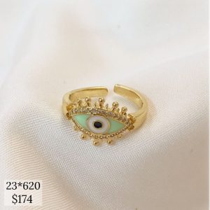 Anillo ojo verde agua pesta?a