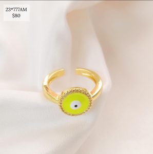 ANILLO OJO CON PINTURA ACRILICA