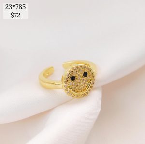ANILLO HAPPY FACE CUBIERTO DE CZ