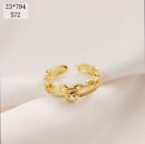 ANILLO DOBLE HAPPY FACE Y ESLAVONES