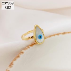 anillo gota ojo madre perla