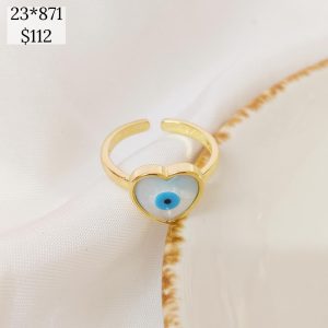 anillo corazon fondo madre perla ojo