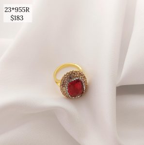 ANILLO TURCO GOLD CRISTAL OVALO