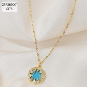 COLLAR DISCO CON ESTRELLA BARROCA FONDO COLOR