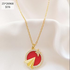 COLLAR CIRCULO AVION Y LUCERO FONDO COLOR