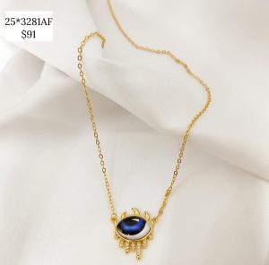 COLLAR OJO CON LLAMAS Y LAGRIMAS BARRAS