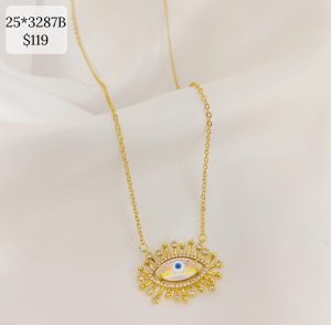 COLLAR OJO PESTA?AS PUNTA CZ CENTRO OJO CZ CON OJO