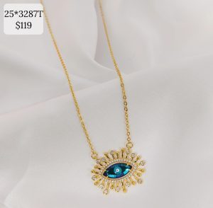 COLLAR OJO PESTA?AS PUNTA CZ CENTRO OJO CZ CON OJO