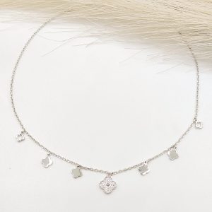 CHOKER FLKORES CON CERNTRO MADRE PERLA