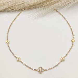 CHOKER FLORES CON ZIRCONIA