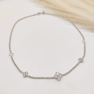 CHOKER FLORES CON ZIRCONIA