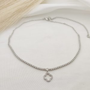 CHOKER CZ DIJE FLOR