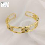 PULSERA DIJES OJO CZ CON 2 BARRAS