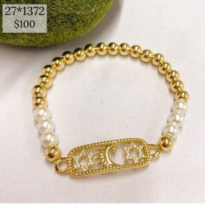 PULSO PERLA ELASTICO 2 ESTRELLAS DAVID