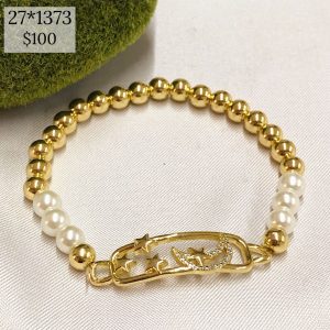 PULSO PERLA ELASTICO ESTRELLAS LUNA BRILLOS