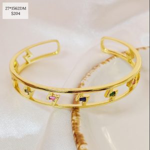 PULSERA DOS RIELES DIJES COLORES RAYOS