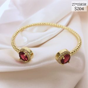 PULSO ABIERTO PUNTAS CON PIEDRA CZ