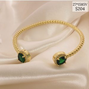 PULSO ABIERTO PUNTAS CON PIEDRA CZ