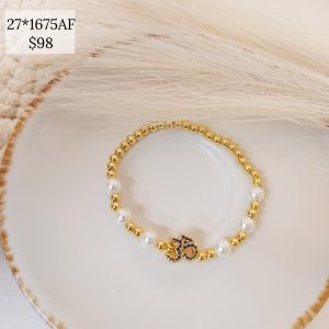 PULSERA PERLA DIJE TAMBOR OM