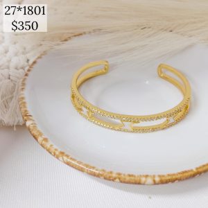 BRAZALETE RIEL CZ CON RAYO MP