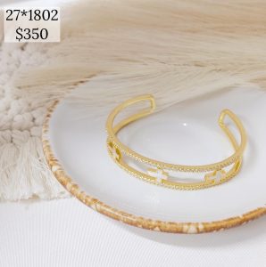 BRAZALETE RIEL CIRCONIA CRUZ MP