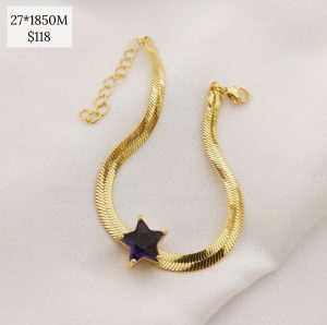 PULSO CADENA PLANCHADA CON ESTRELLA CZ