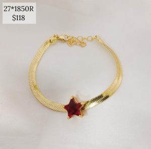 PULSO CADENA PLANCHADA CON ESTRELLA CZ