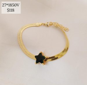 PULSO CADENA PLANCHADA CON ESTRELLA CZ