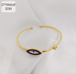 PULSO RIGIDO CON OJO  SEMILLA Y CIRCONIA