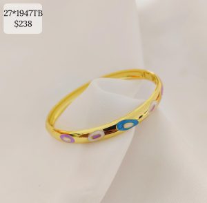 ARO RIGIDO CON OVALOS DE COLORES ENCONTRADOS