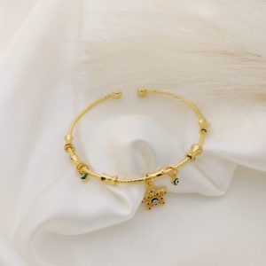 PULSO RIGIDO CON ZIRCONIA Y DIJE DE ESTRELLA