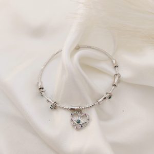 PULSO RIGIDO DE CORAZON CON OJITOS