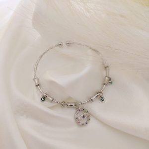 PULSO RIGIDO CON DIJE CIRCULAR ZIRCONIA