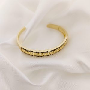 PULSO RIGIDO CON CADENA AL CENTRO Y ZIRCONIA