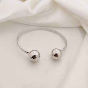 PULSO RIGIDO ARO CON PUNTAS BOLAS LISAS