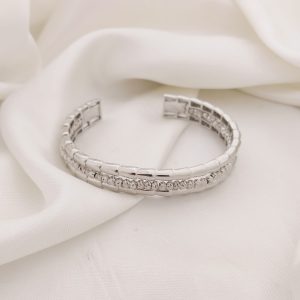 PULSO RIGIDO 3 LINEAS BAMBI CENTO BOLITAS DIAMANTADAS