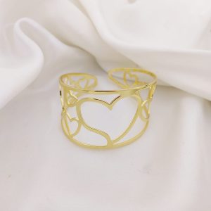 PULSO RIGIDO ANCHO CALADO , CONTORNO CORZONES