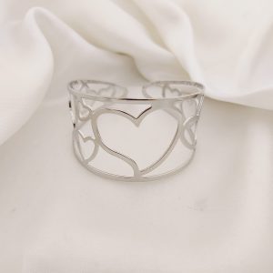 PULSO RIGIDO ANCHO CALADO , CONTORNO CORZONES