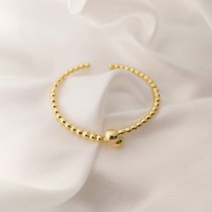 PULSO RIGIDO DE BOLITAS CON BOLA EN TERMINACION