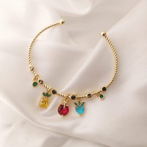 PULSO RIGIDO CON DIJES DE ZIRCONIA COLORES