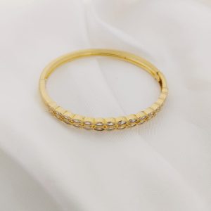 PULSO RIGIDO DOBLE ZIRCONIA FORMA DE GOTA