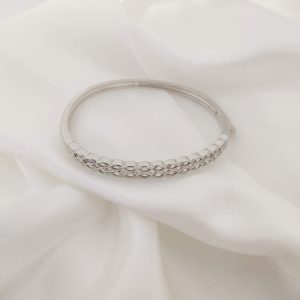 PULSO RIGIDO DOBLE ZIRCONIA FORMA DE GOTA