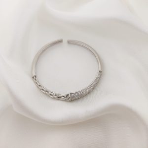 PULSO RIGIDO MITAD ZIRCONIAS Y CADENA