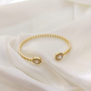 PULSO RIGIDO ESLABONES  TERMINACION CIRCULAR CON ZIRCONIA